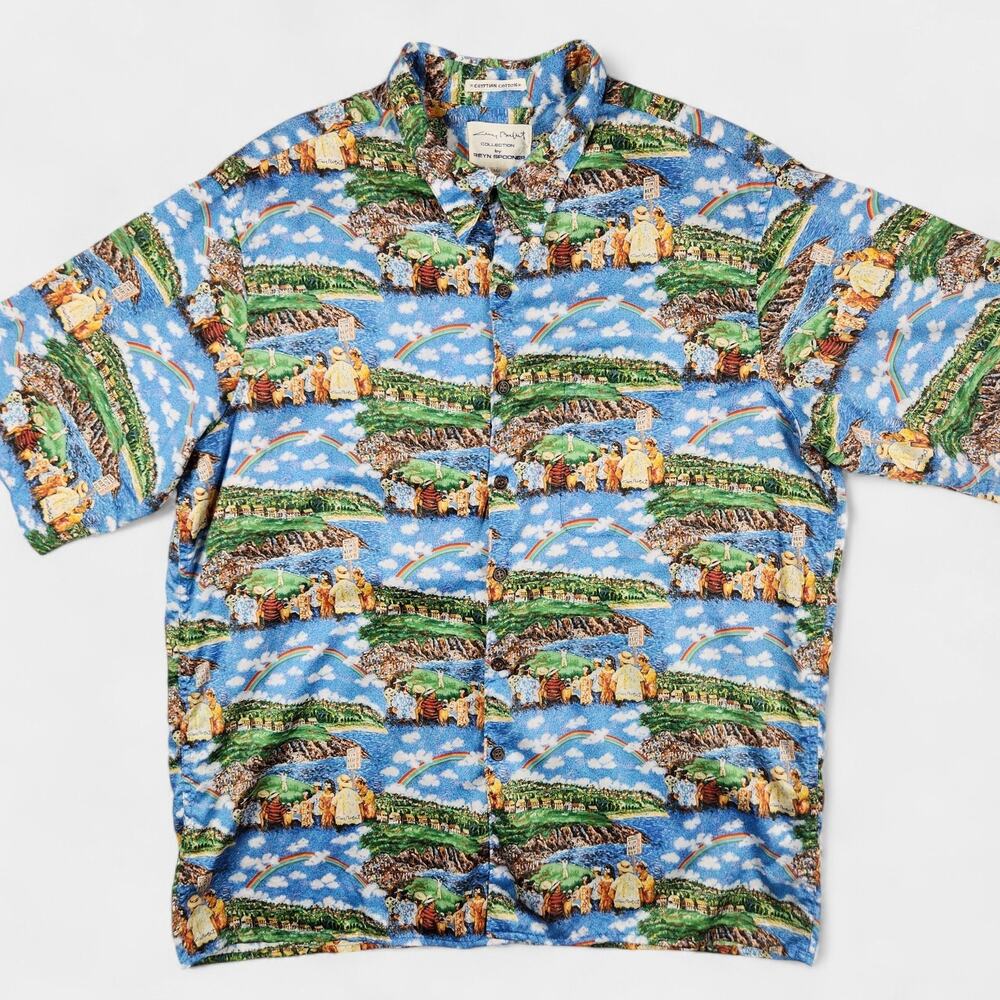Vintage Reyn Spooner Shirt Mens XL Golf Event Print Button Up 90s Vintage Hawaii